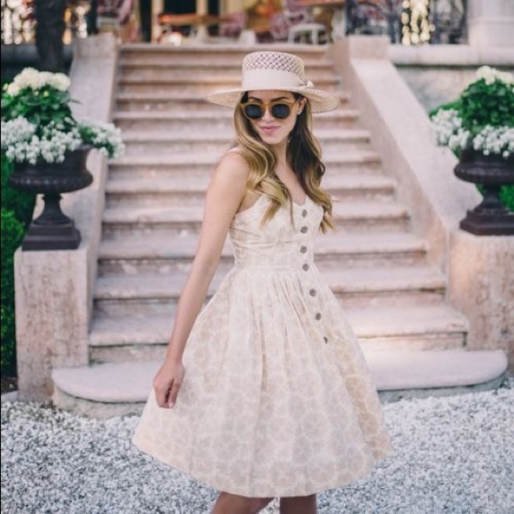 Anthropologie Maeve floral midi cafe dress (size 4)